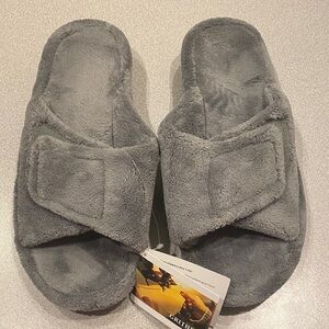 Cozy Gray Fuzzy Slippers
